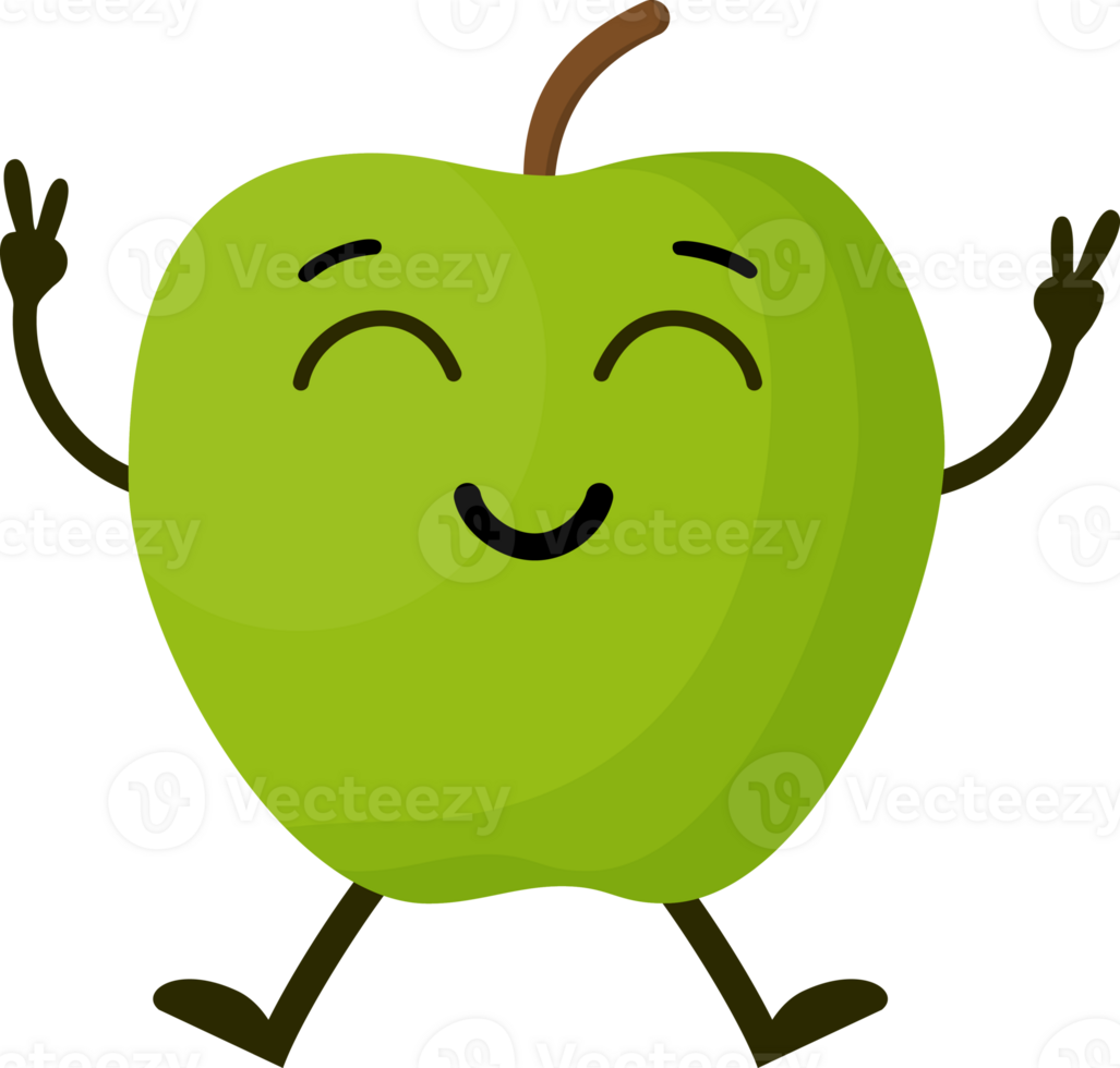 Cartoon funny fruits. png