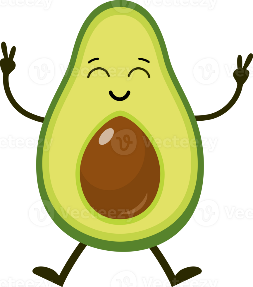 Cartoon funny fruits. png