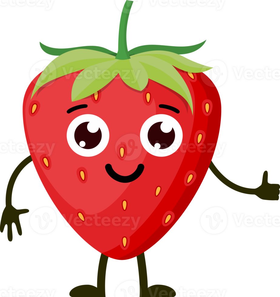 Cartoon funny fruits. png