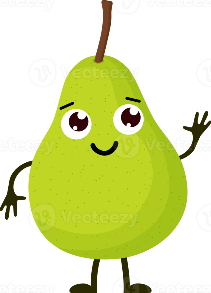 Happy pear with face png
