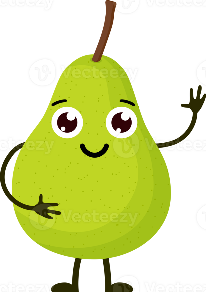 Happy pear with face png