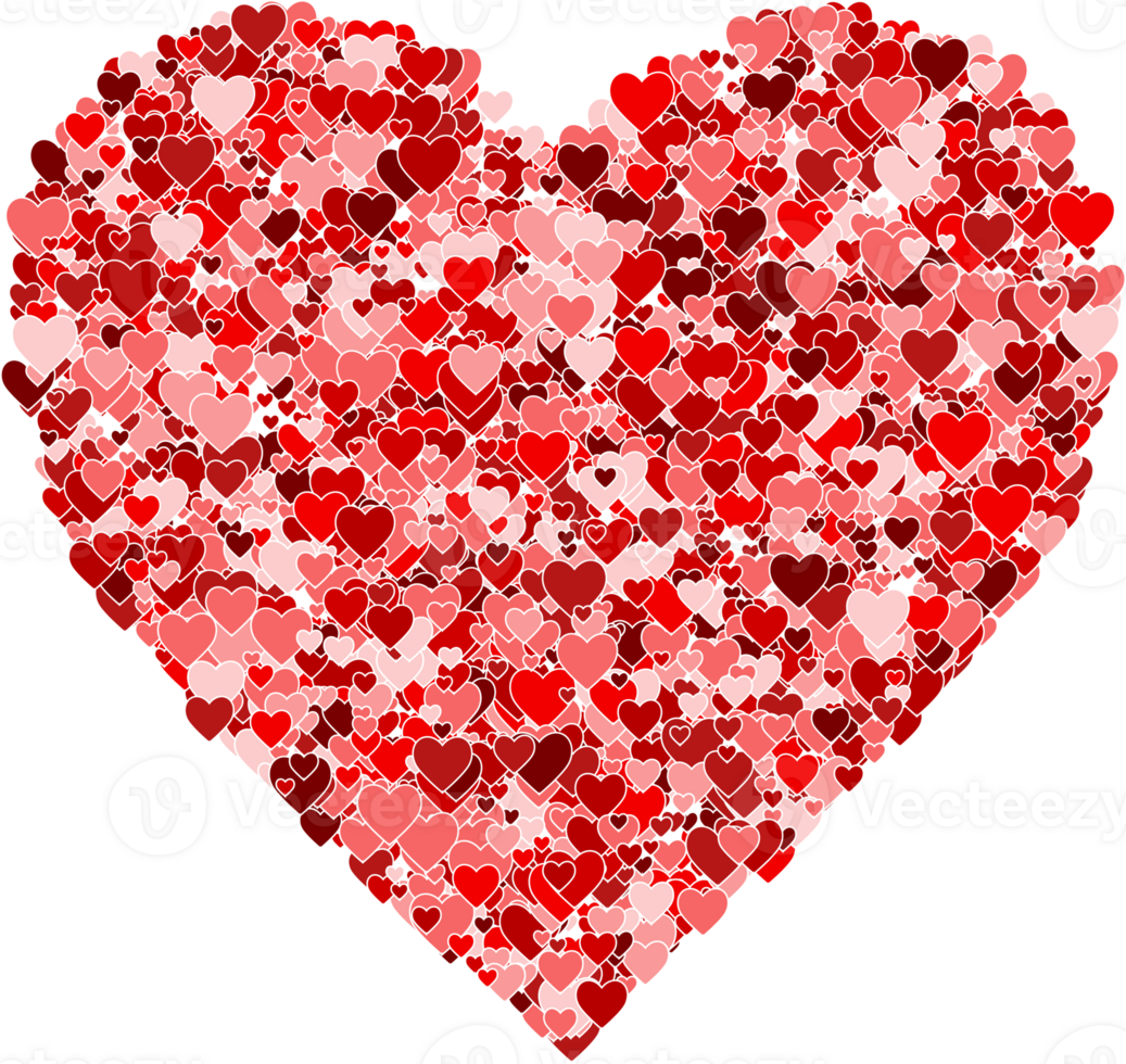 Valentines day vintage red heart png