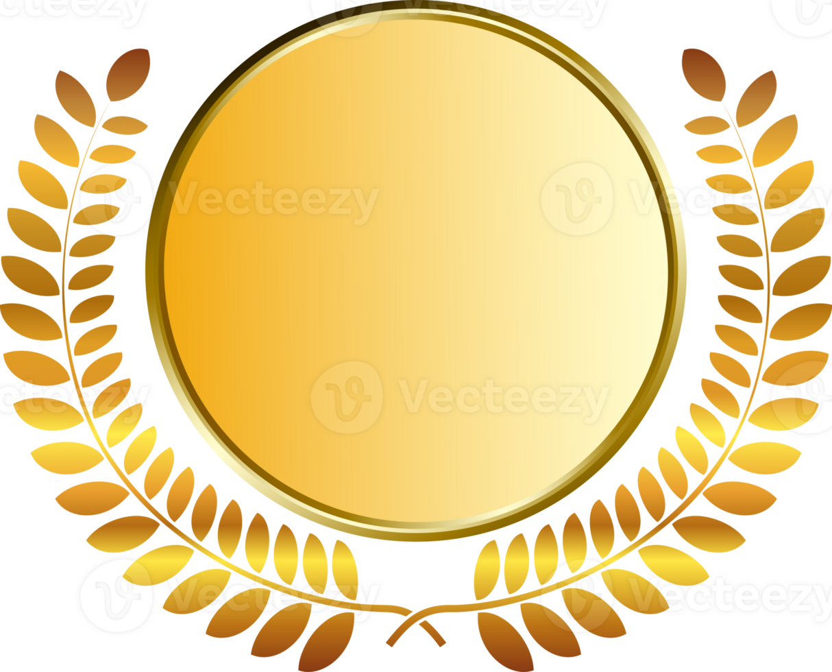 gold medal and laurels png