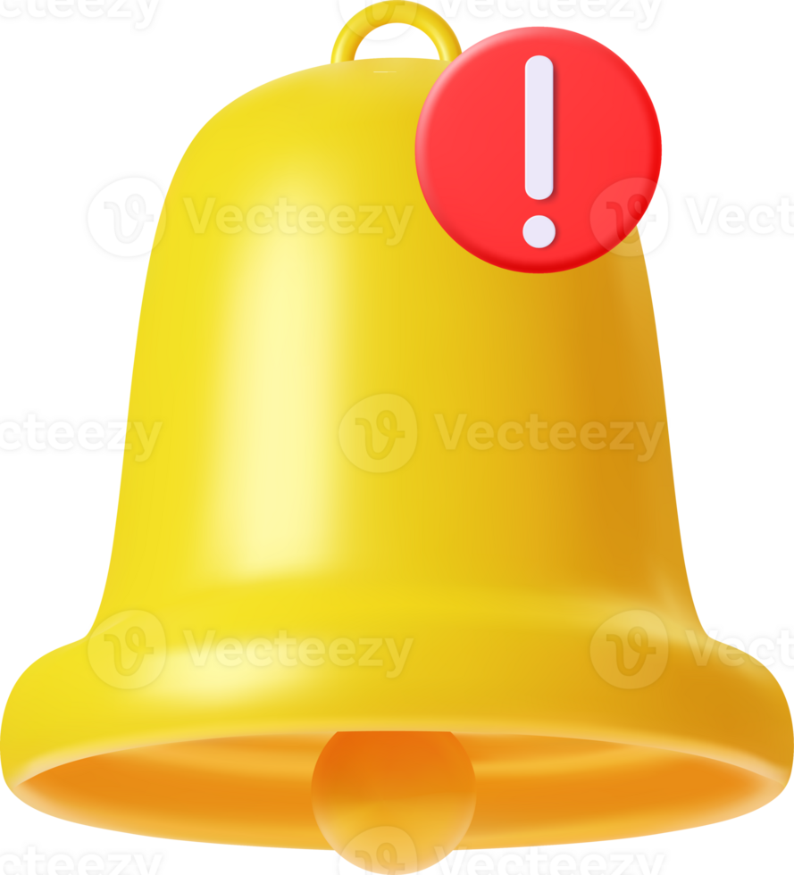 3d Bell notifications png
