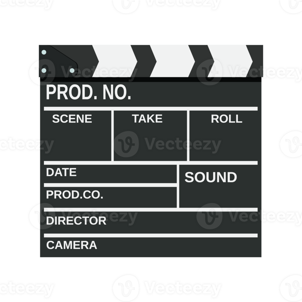Black clapperboard icon png