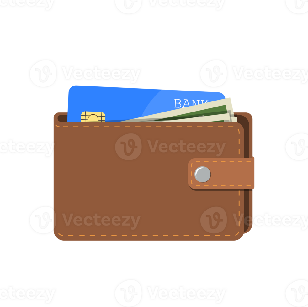 wallet with card and cash png