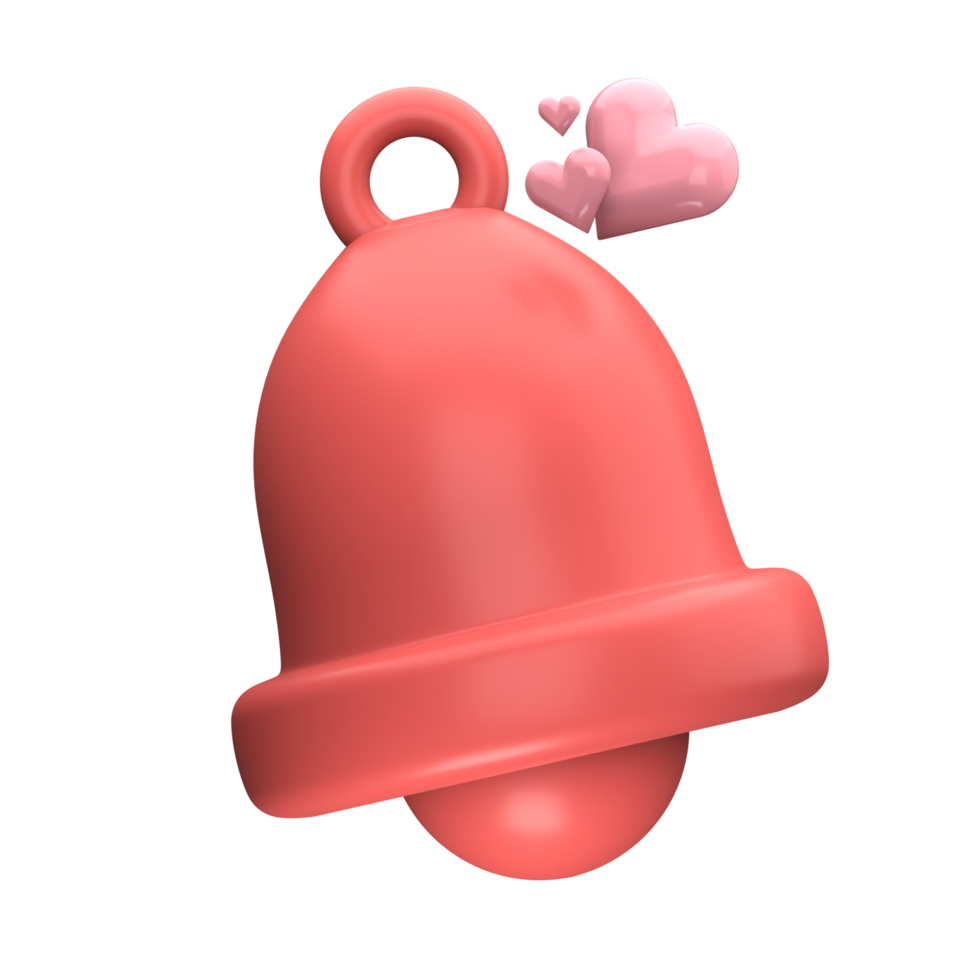 3d illustration l'amour notification png