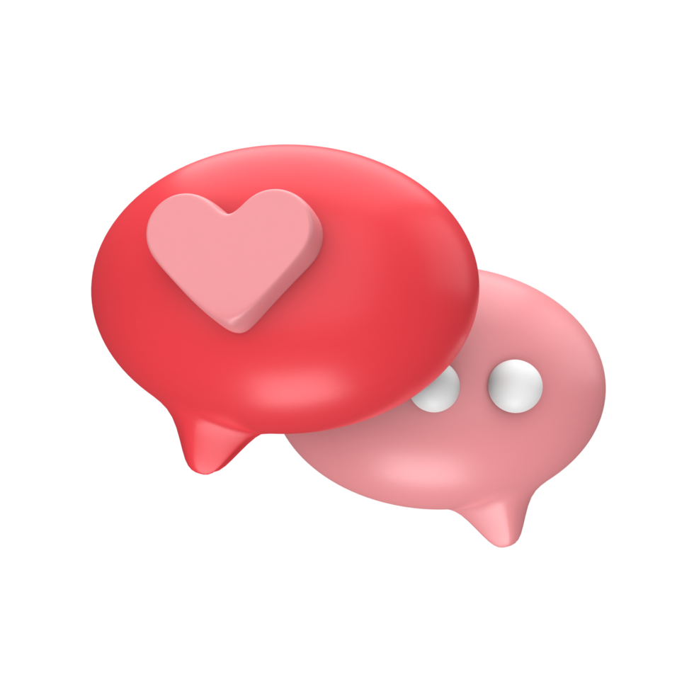 3D illustration Love Message png