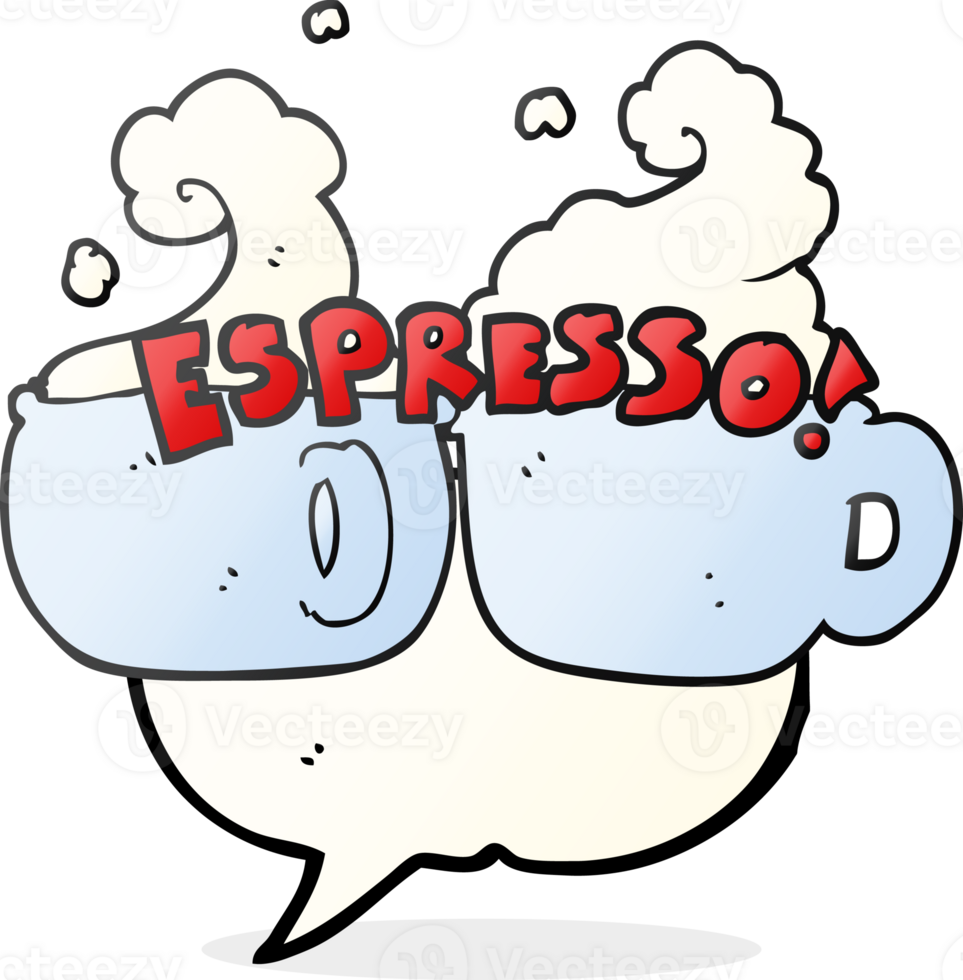speech bubble cartoon espresso png