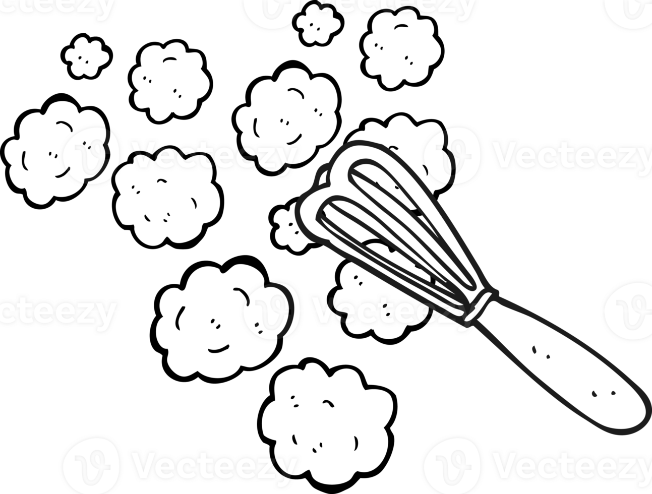 black and white cartoon whisk png