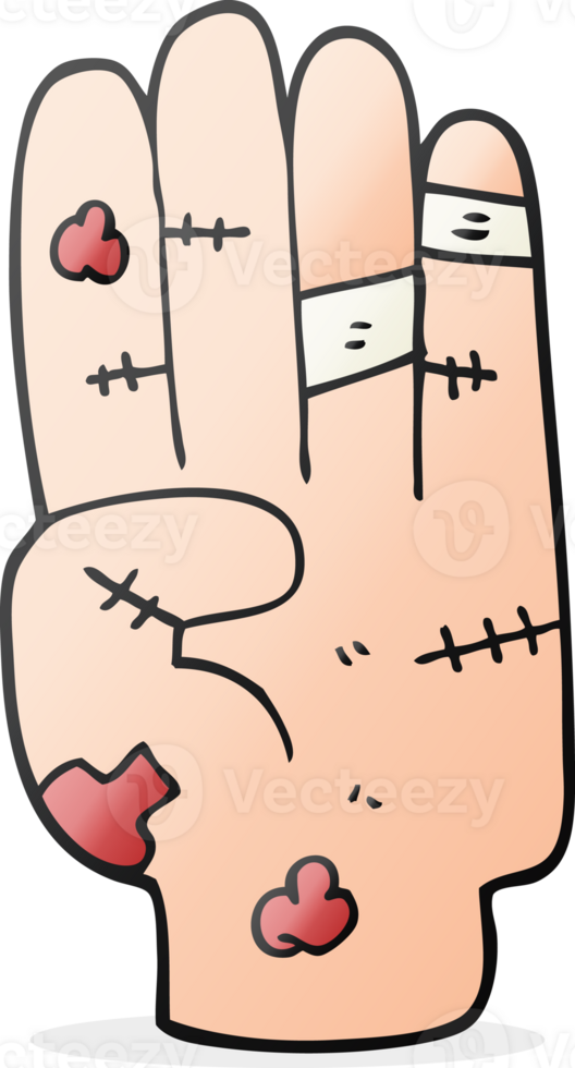 cartoon injured hand png