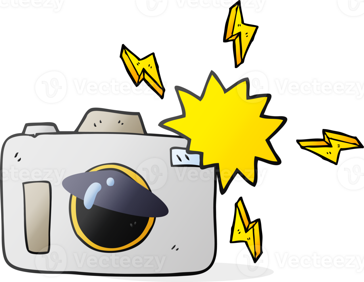 freehand drawn cartoon flashing camera png