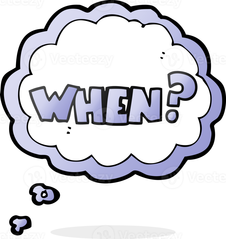 cartoon when word png