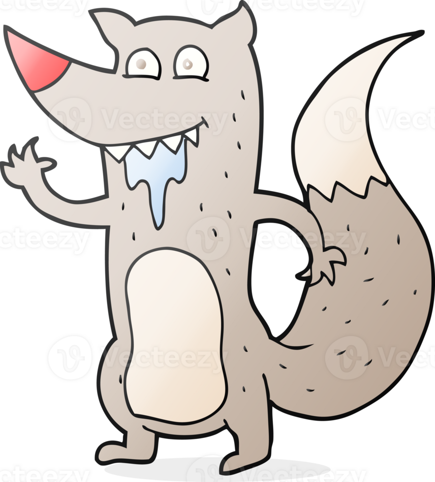 cartoon hungry wolf png