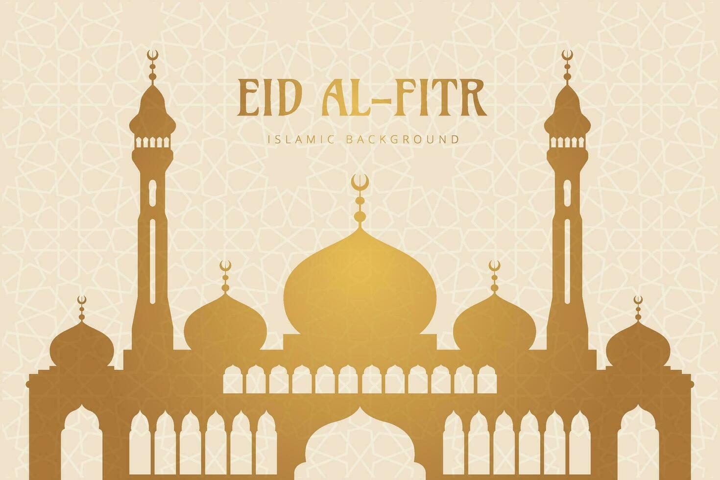 eid Mubarak saludo tarjeta con dorado creciente y modelo antecedentes vector