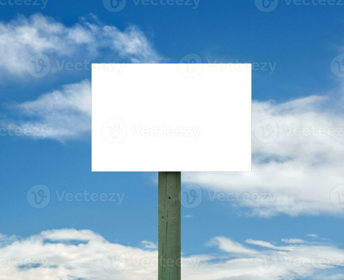 Road sign on sky photo