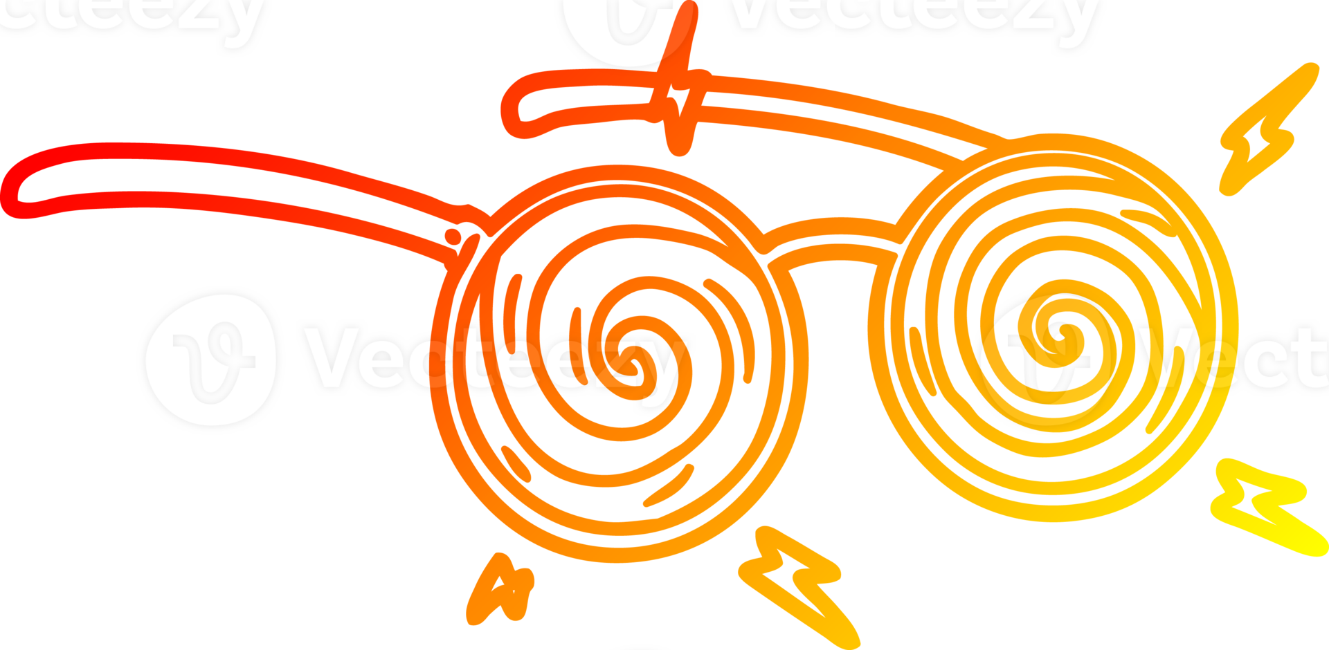 warm Gradient Linie Zeichnung Karikatur Röntgen Spezifikationen png