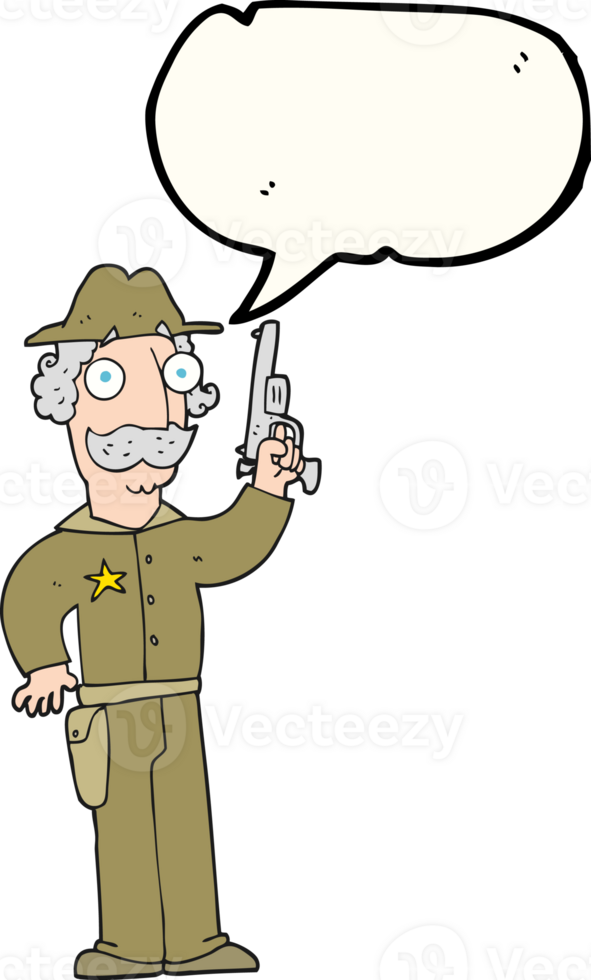 speech bubble cartoon sheriff png