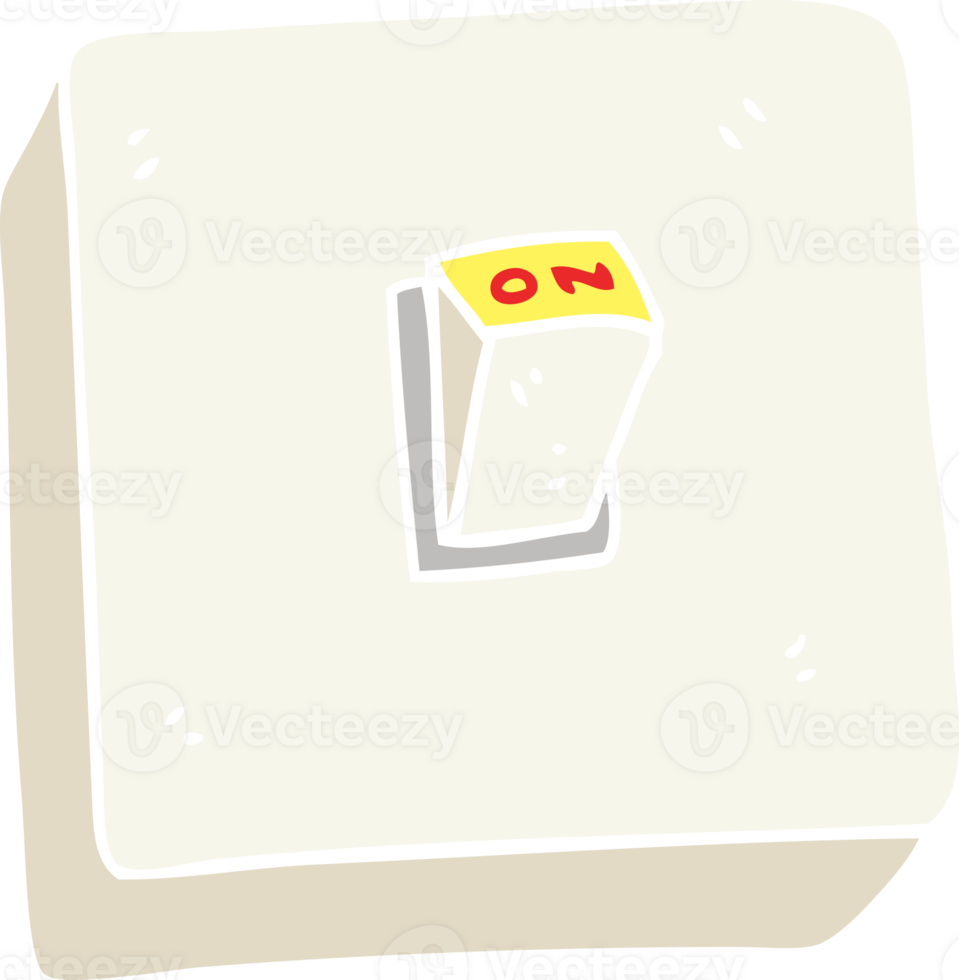 flat color illustration of a cartoon light switch png