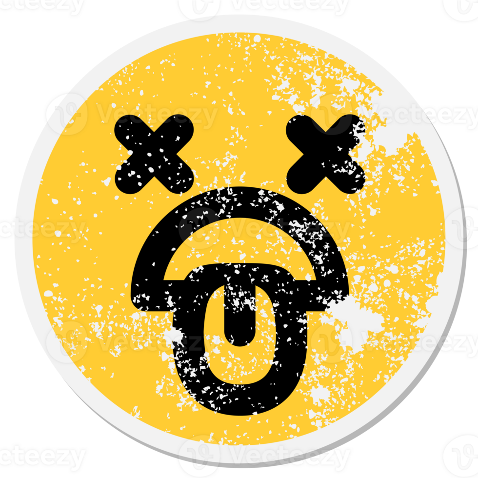 dead face circular sticker png