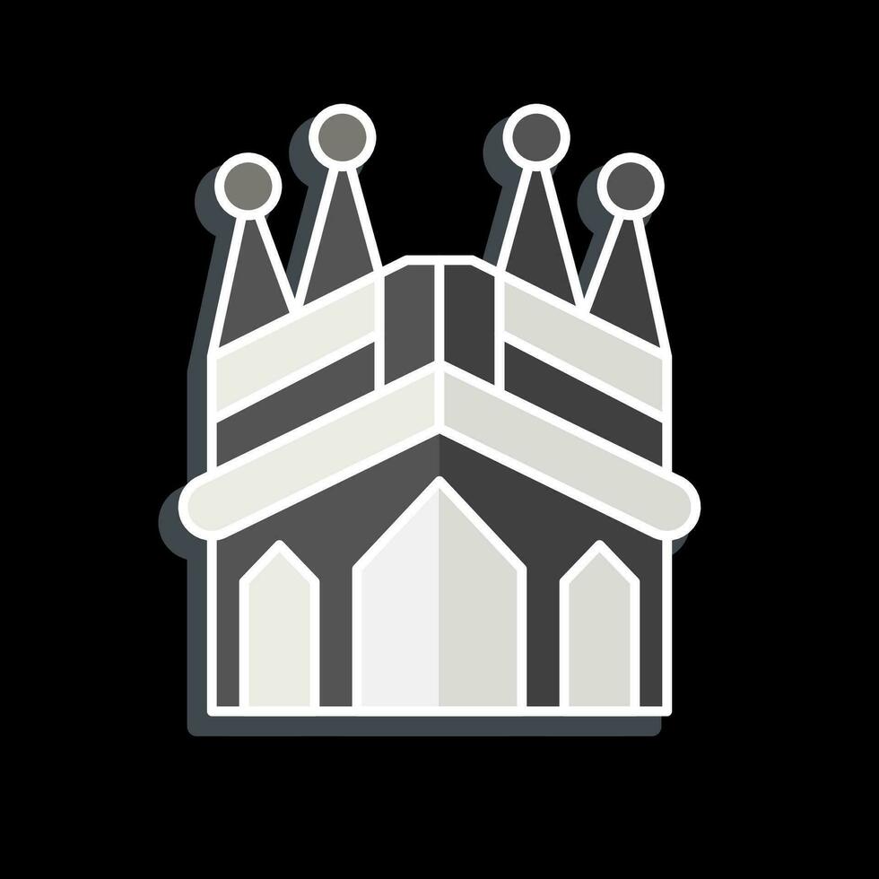 Icon Sagrada Familia. related to Spain symbol. glossy style. simple design editable. simple illustration vector