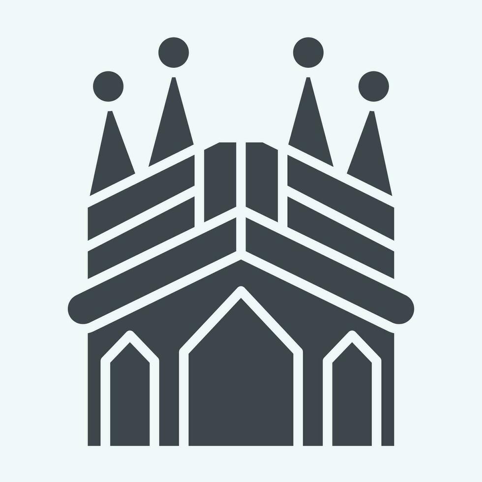 Icon Sagrada Familia. related to Spain symbol. glyph style. simple design editable. simple illustration vector