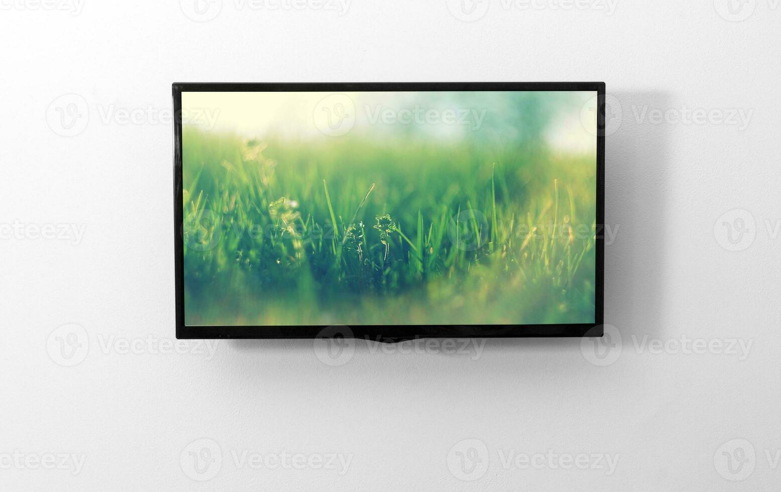 televisión monitor en el pared foto