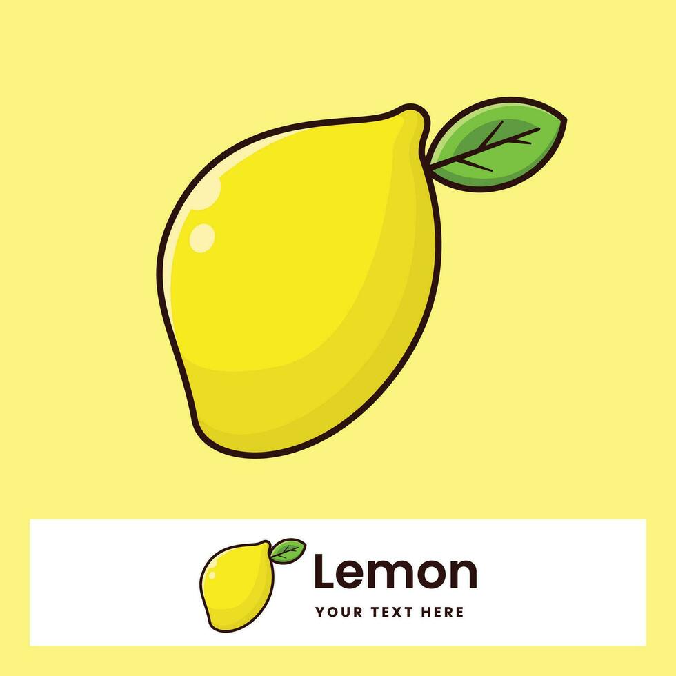 limón Fresco Fruta dibujos animados vector ilustración