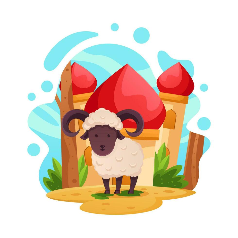 Illustration of muslim celebration vector eid adha