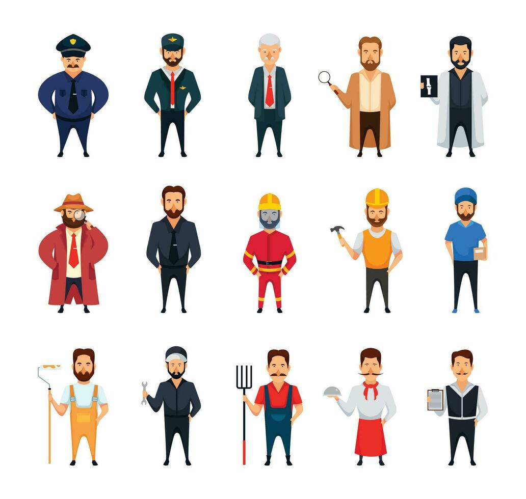 Character Design Profession Collection vector