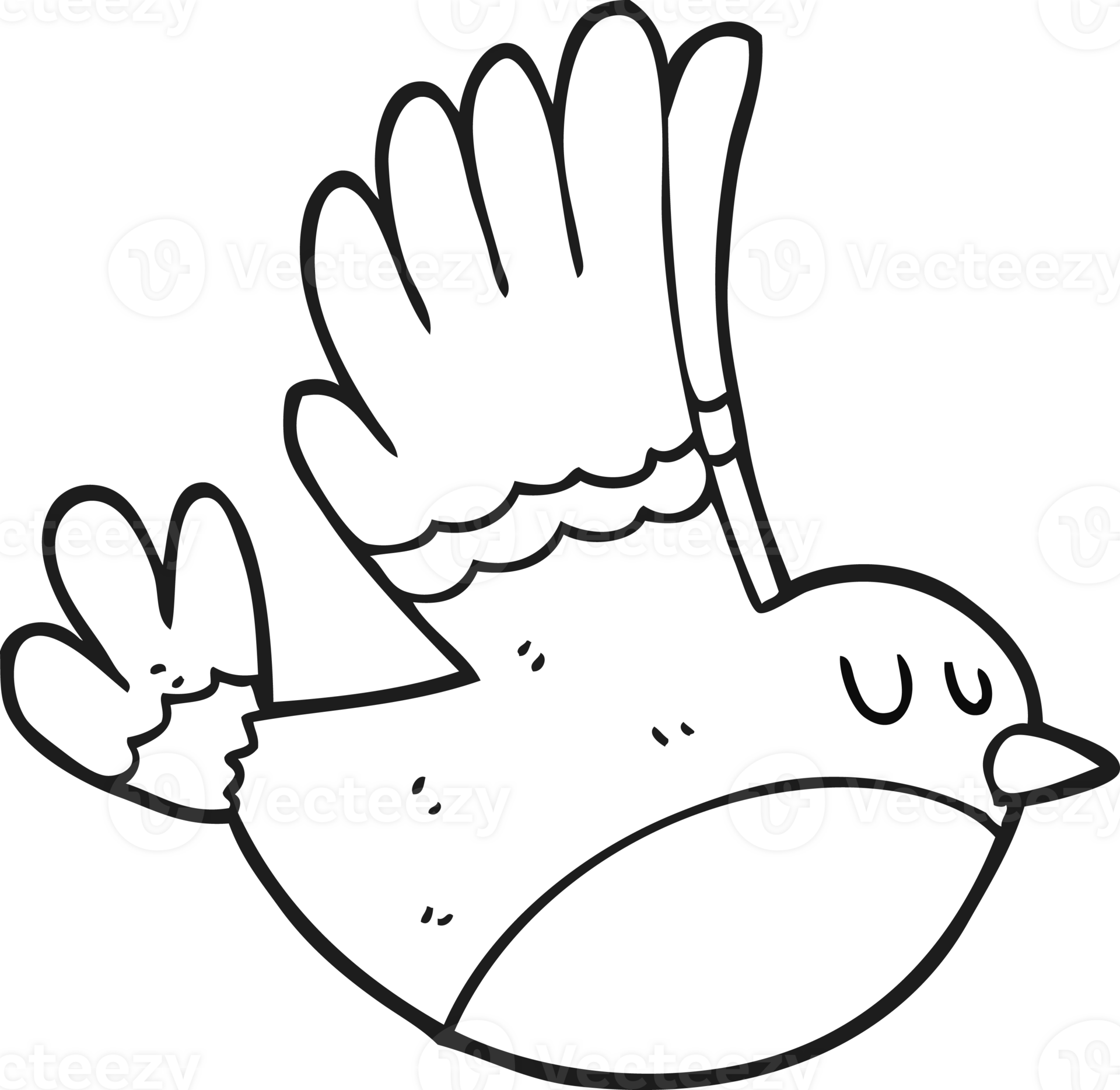 black and white cartoon flying bird 36333337 PNG