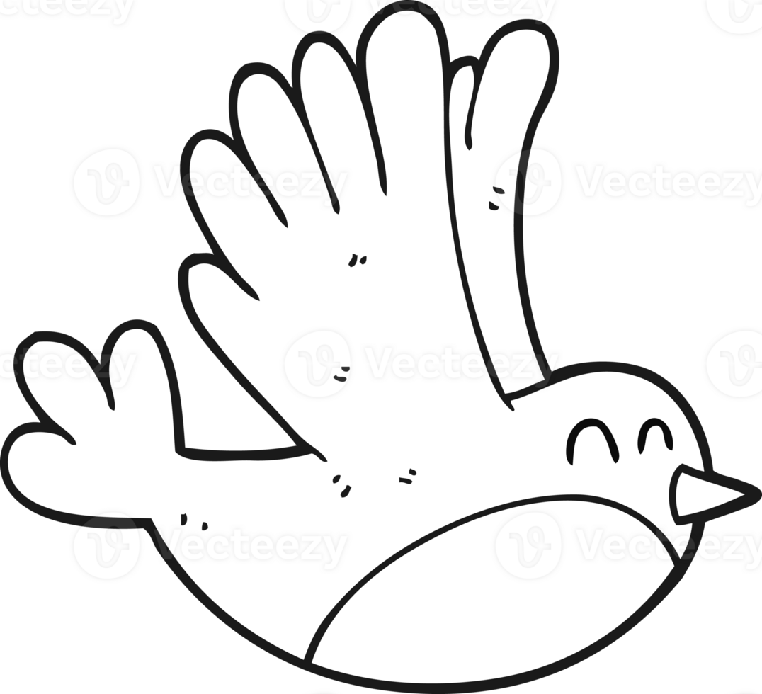 black and white cartoon bird 36333354 PNG