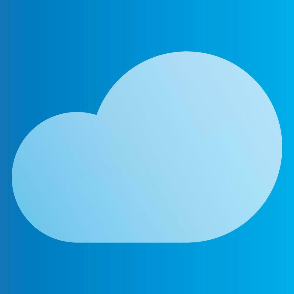 white cloud icon with blue background. eps 10 vector