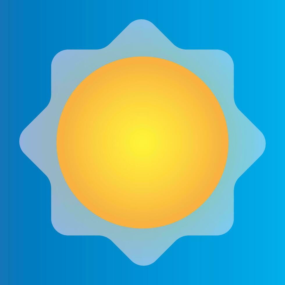 sun icon with blue background. eps 10 vector