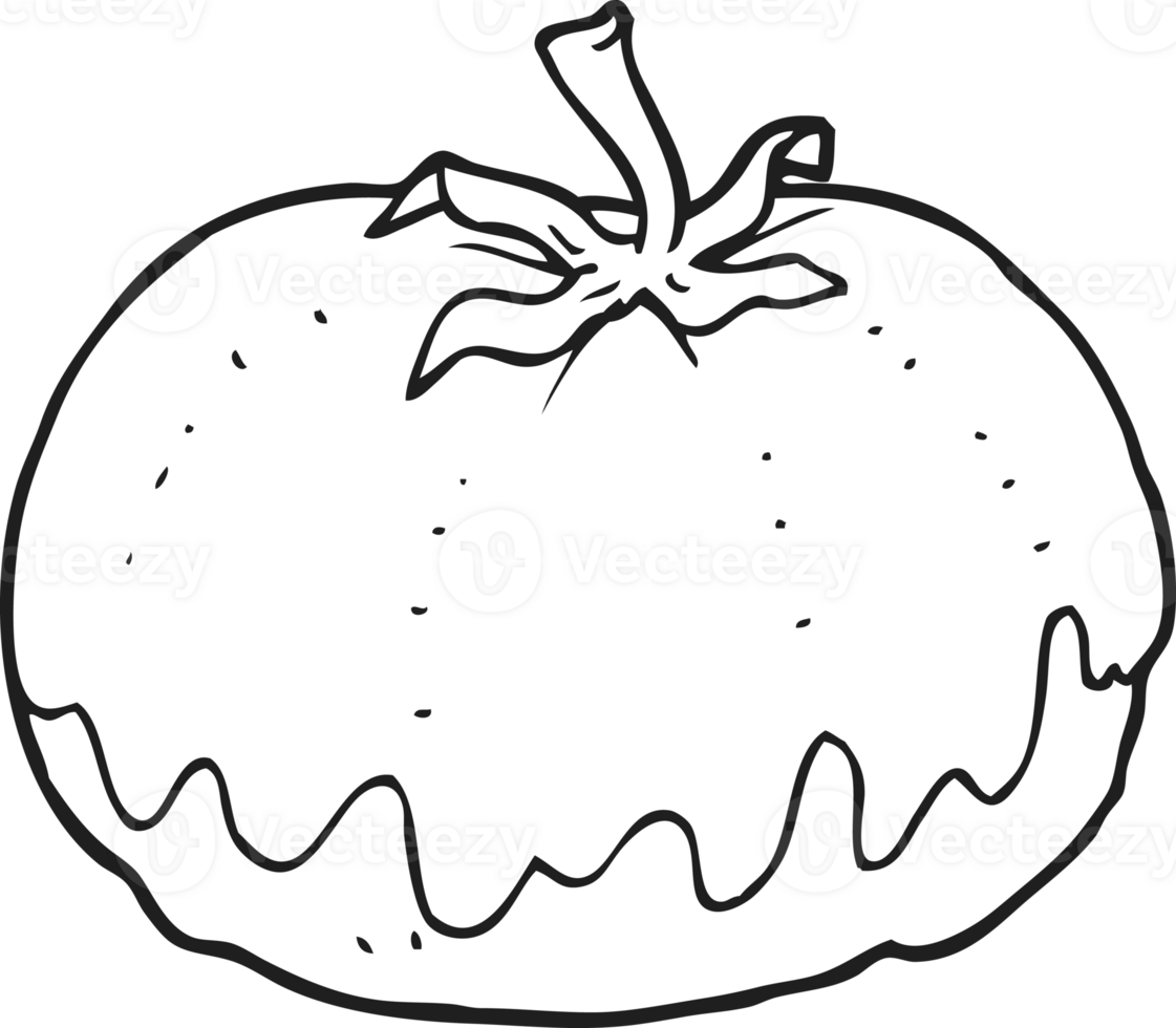 black and white cartoon tomato png