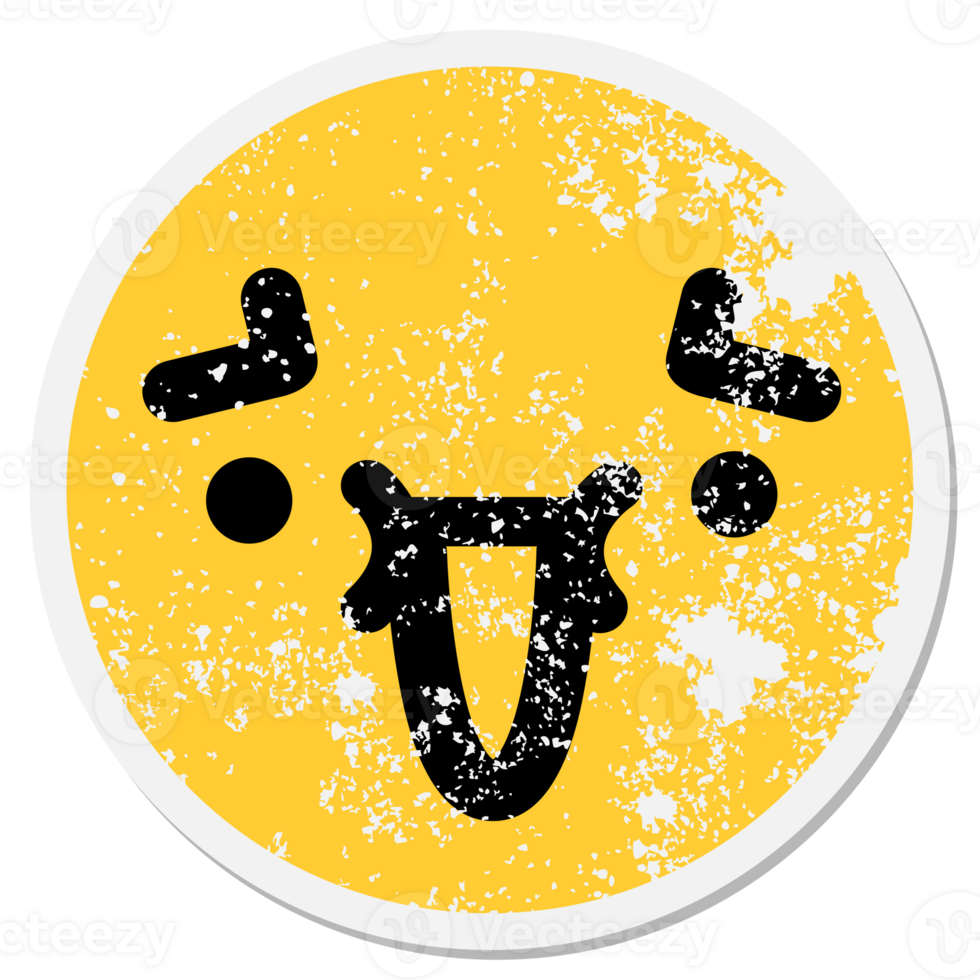 nervous laughter circular sticker png