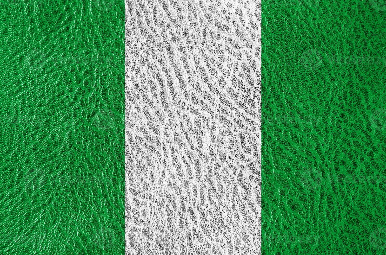 abstract leather texture with the flag photo