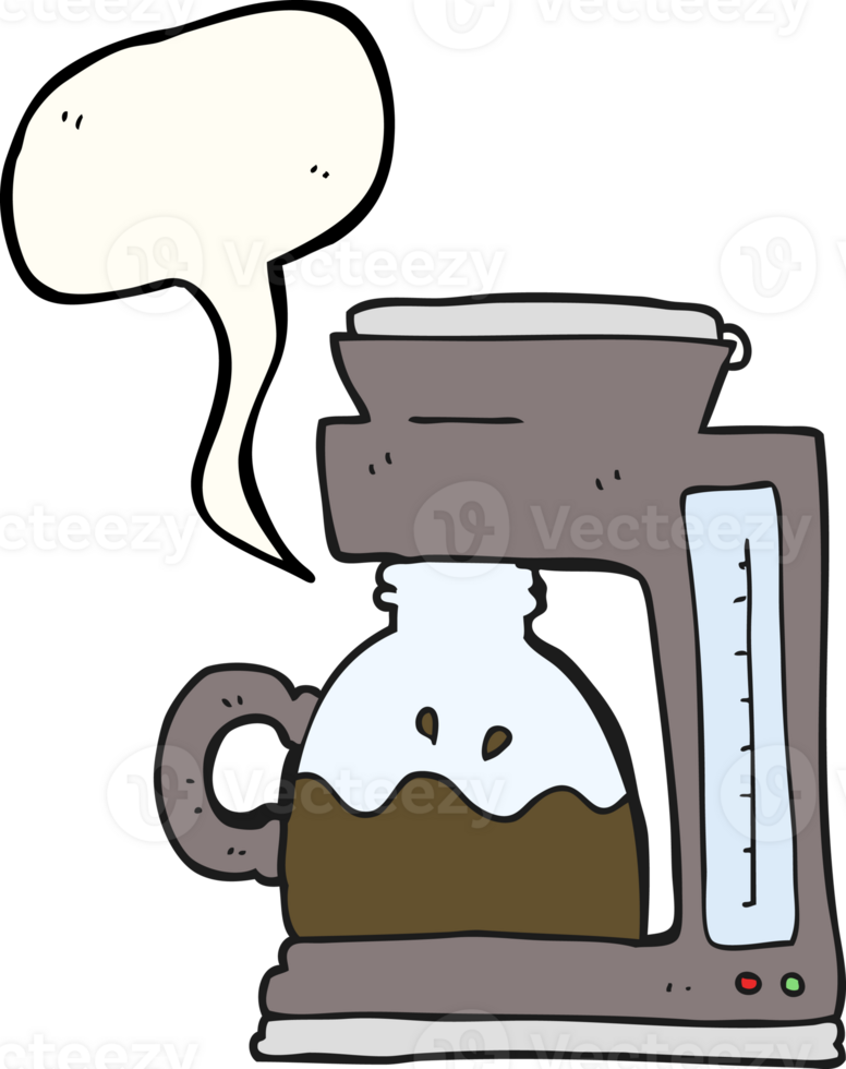 speech bubble cartoon coffee filter machine png