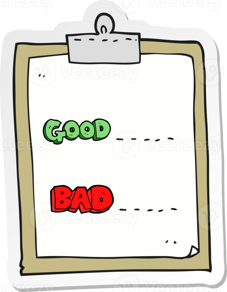 sticker of a cartoon clipboard png