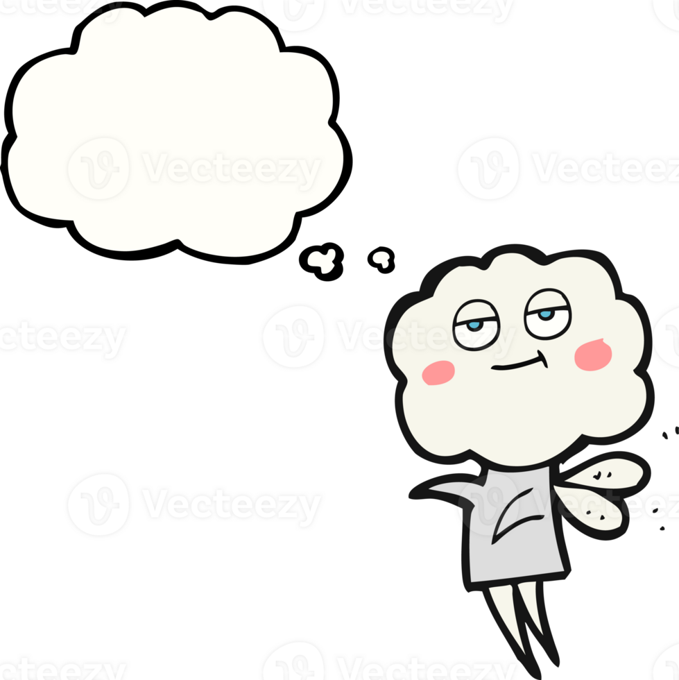 thought bubble cartoon cute cloud head imp png