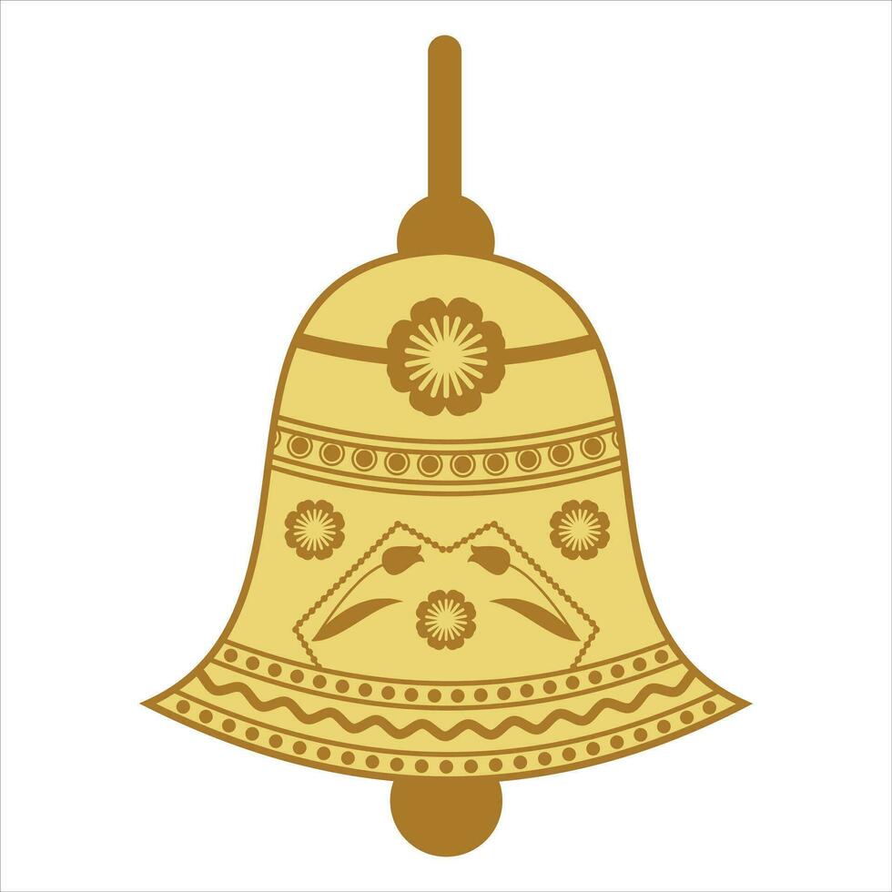 Unique and creative design of temple hanging bells and Indian wedding decorative bell ghanta vector