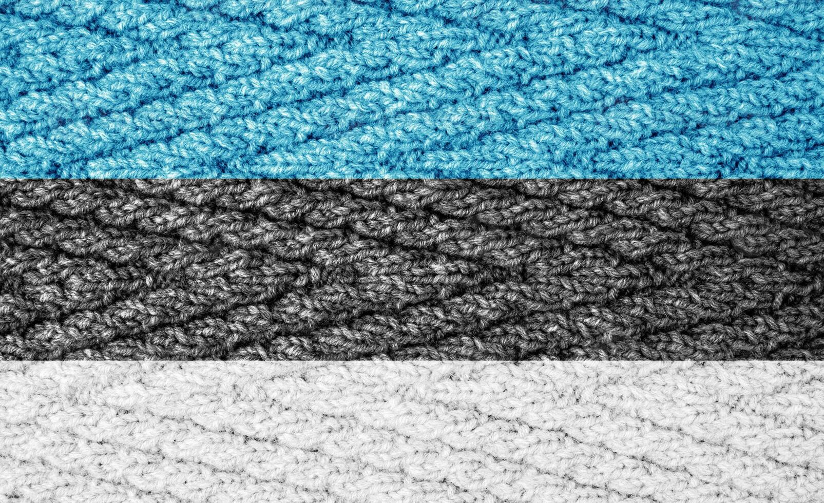 Flag on the knitted surface photo