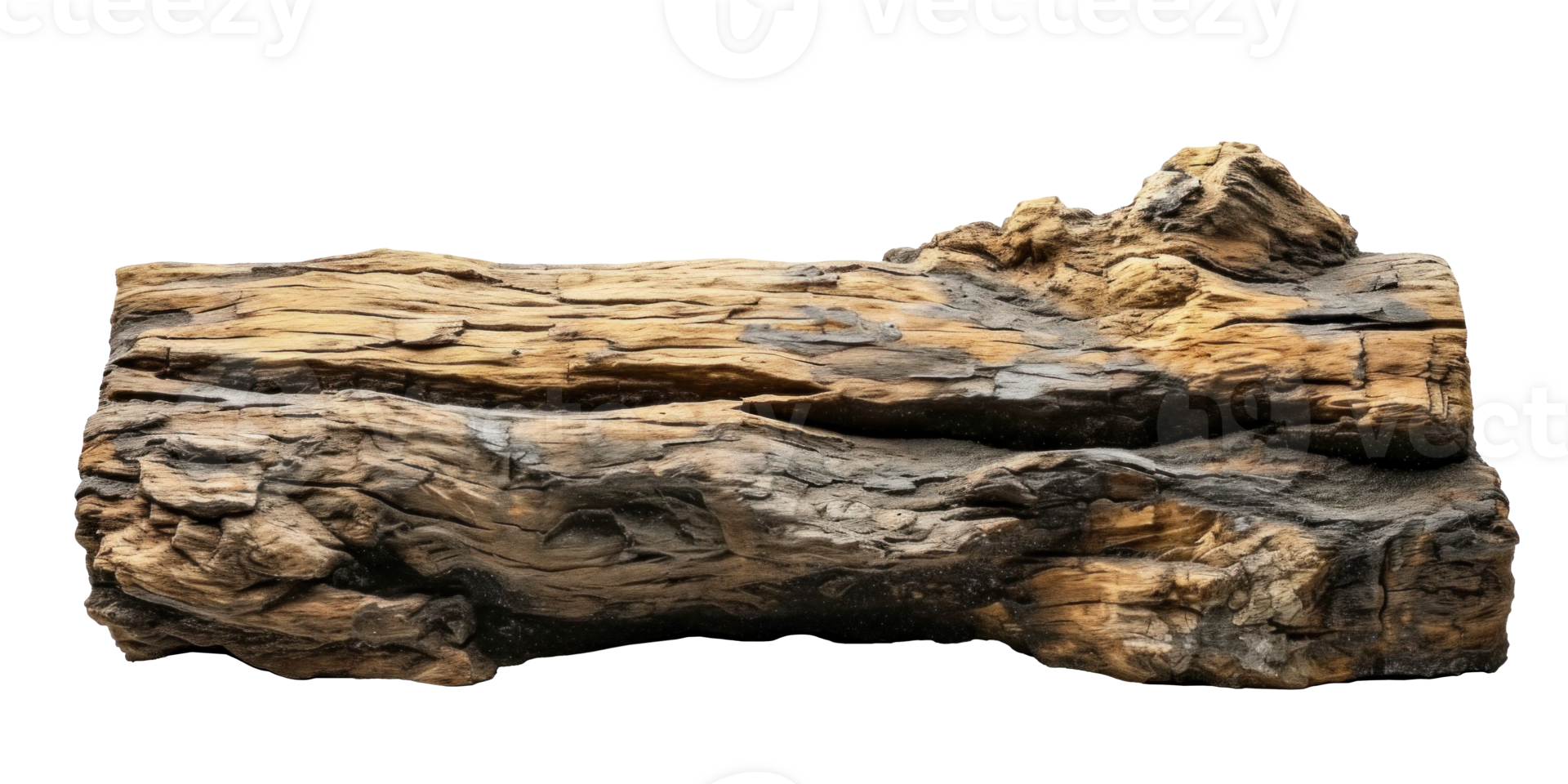 AI generated Textured Rough Wood on Invisible Background png