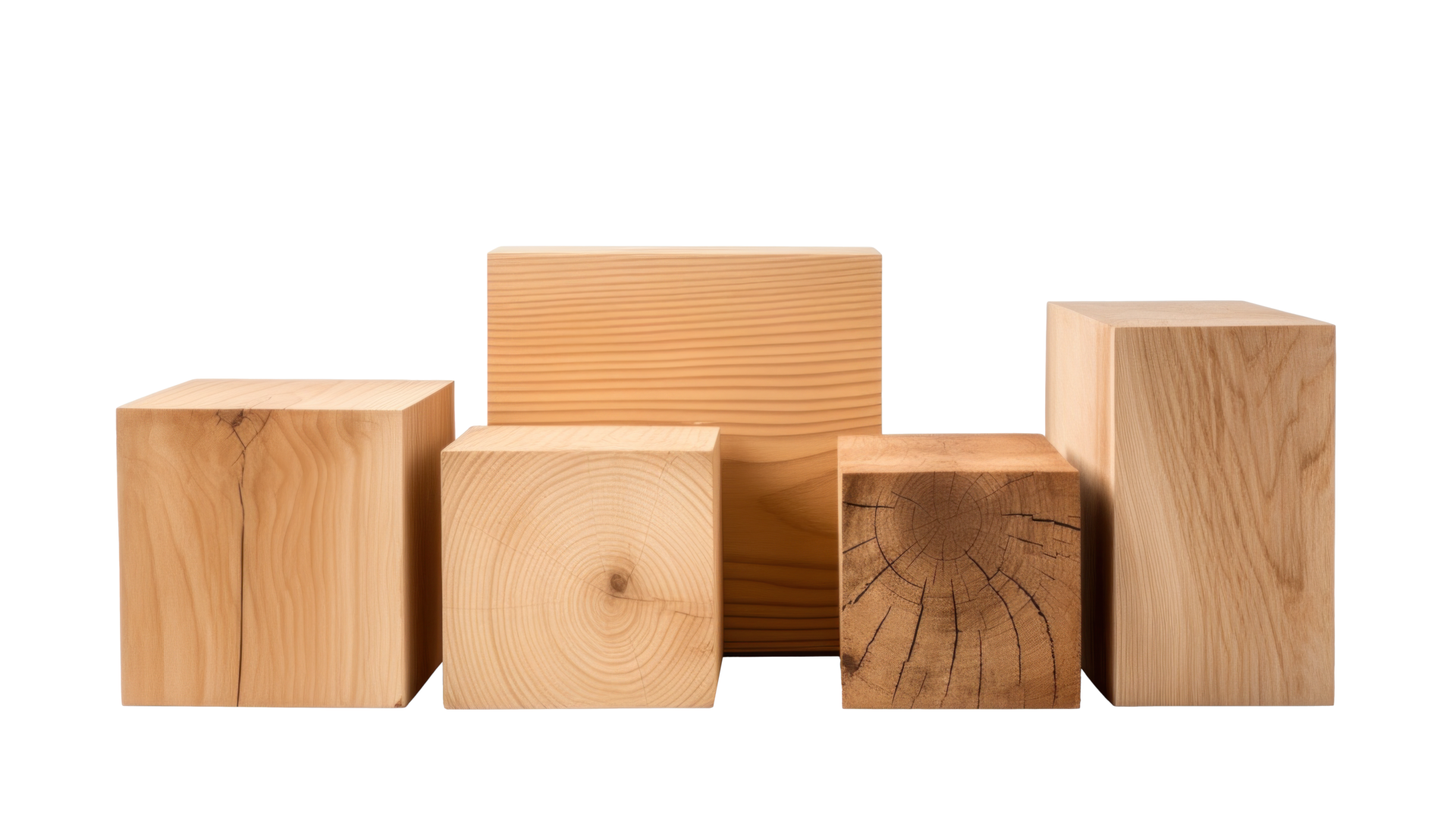 AI generated Rough Wood Blocks on Transparent Background 36333905 PNG
