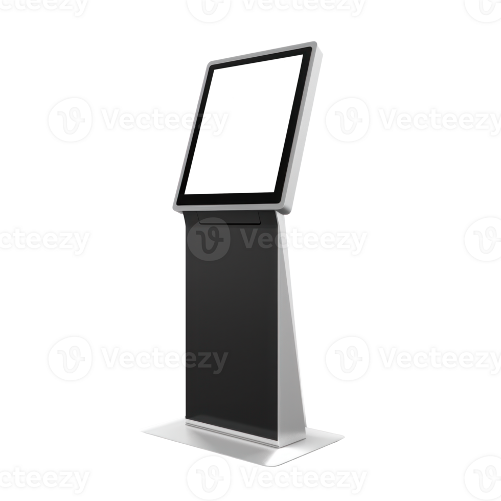 AI generated Modern Digital Signage Display Isolated on Transparent png