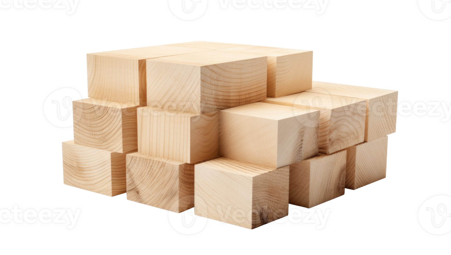 AI generated Rough Wood Blocks on Seamless Background png