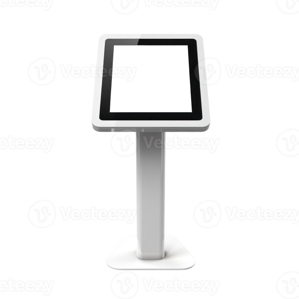 AI generated Digital Signage Display Stand Isolated on Background png