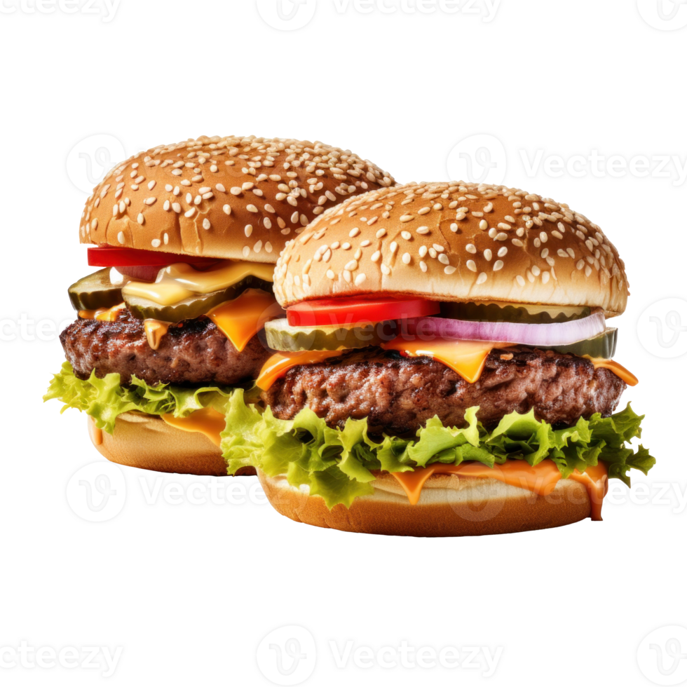 AI generated Two Tasty Street Food Burgers png