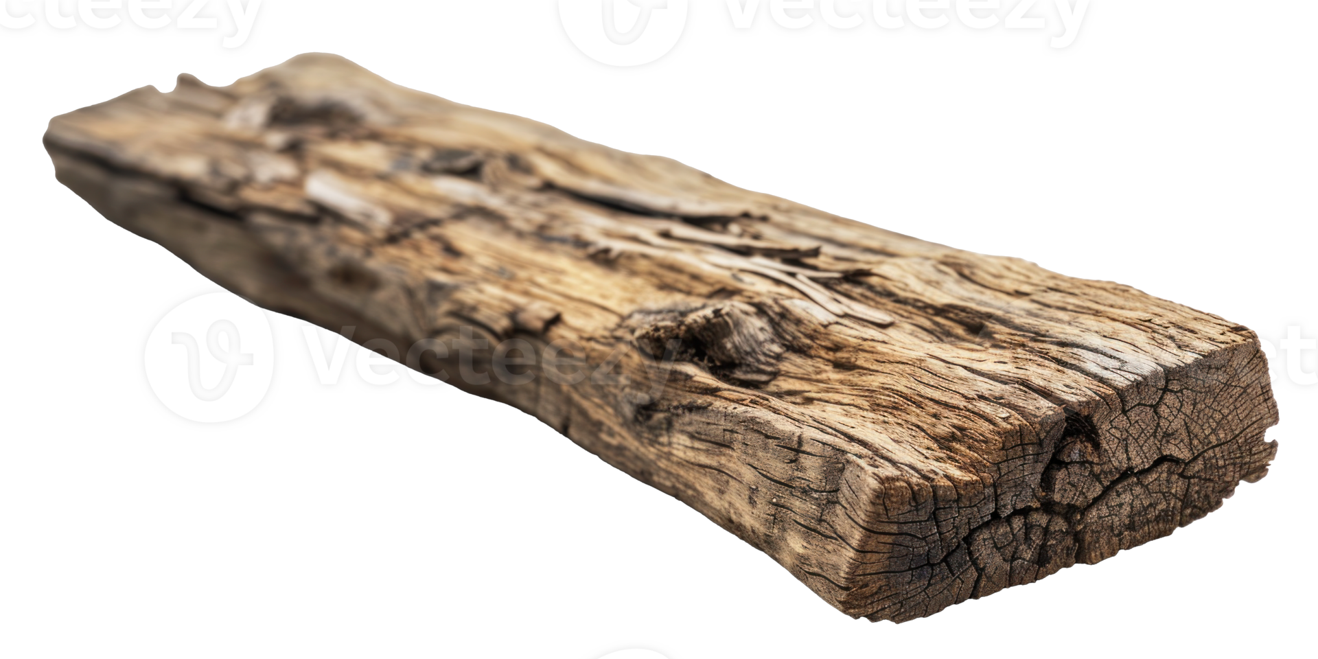 AI generated Textured Rough Wood on Transparent Background png