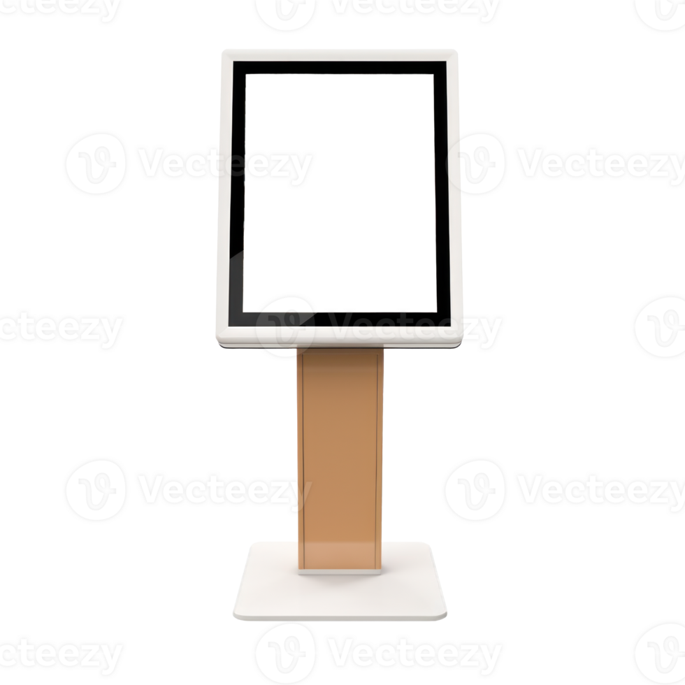 AI generated Digital Signage Display Isolated on Transparent png